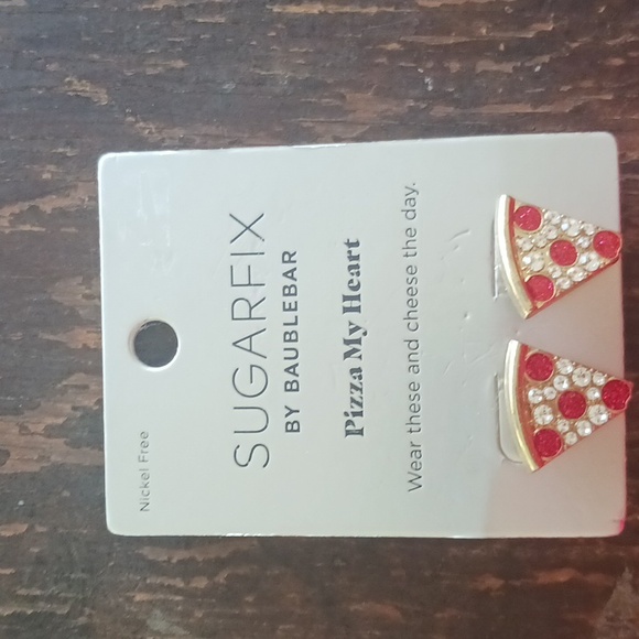 Piźza Ear Rings Pierce - Picture 4 of 7